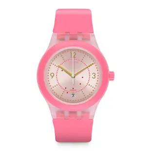 Swatch 51號星球機械錶 SISTEM CALI 機械粉紅手錶