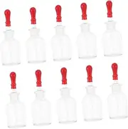 HIAKDOFT 10pcs 60 Transparent Dropper Bottle for Essential Oils Frosted Glass Dropper Bottles for Travel DIY Projects and Liquid Storage