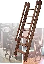 Wooden Bunk Ladder 59 Inch - 5 Runner Non-Slip Ladder, Wooden Loft Replacement Ladder Inclined Ladder with Non-Slip Feet, Easy to Assemble