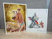 Spike Brandt Signed Artworks - Tom&Jerry + ScoobyDoo- 100% Funds to Charity!!