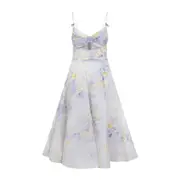 [Zimmermann] Zimmermann-Lilac Crush Twist Front Linen Midi Dress-Donna 1 NUM