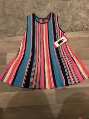 Women's Size M Hilary Radley Peplum Top Striped Womens Clothing Rainbow. New