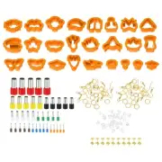 Polymer Clay Cutters,116 Pcs Clay Cutters Polymer Clay Earrings Kit,Orange