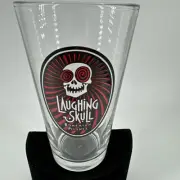 Laughing Skull Bohemian Pilsner Glass Barware 6” Tall x 3.25” Wide Beer