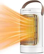 Electric Space Heater, 1200W Energy Efficient Space Heaters for Indoor Use, Two-Speed Portable Heater Fan for Office with Adjustable, Overheating Protection, Dumping Shutdown (White)
