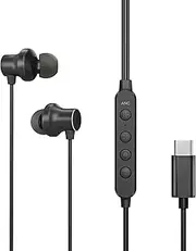 Hush C30 - Active Noise Canceling USB C Wired Earbuds with Microphone, ANC in-Ear Earphones Headphones with Volume Control, Compatible with Type C Smartphones