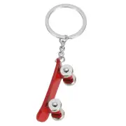 SkateBoard Keychain, Mini Cute Skate Board Key Chain Keyring Pendant Red