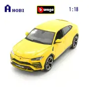 Bburago 1:18 Scale 2018 Lamborghini Urus SUV Diecast Model Car Metallic Yellow