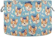 Yoogain Cartoon Cute Hat animal Dog Bone Motifs storage basket folding and waterproof toy storage bins with sturdy handle atorage shelving Decorativos for clothing kitchen towel