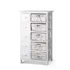 NNEDSZ 5 Basket Storage Drawers - White