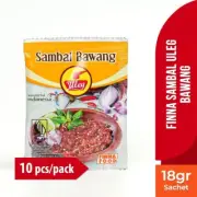 Sambal Uleg Sambal Bawang Finna Indonesia Food @18gr Per Pack 10 Sachet