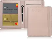 [BOACAY] Passport Holder and Vaccine Card Slot Combo - Travel Wallet and Waterproof Case for Women, Men, Kids - PU Leather Passport Cover