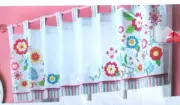 Circo Window Valance White Floral & Stripe 54 in W x 15 in L - Target Exclusive