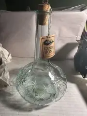 Vintage Whiskey Decanter with Embossed Grapes Dwk42