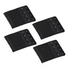 Bra Extender 4 Hook Elastic Extension Strap Plus Size Clip On Maternity Black 4X