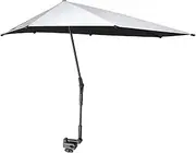 G4Free UPF 50+ Adjustable Chair Umbrella XL with Universal Clamp UV Protection Sun Shade Umbrella for Beach Chair, Stroller, Wheelchair, Golf Cart, Bleacher, Patio (Black)
