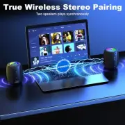2-PACK Bobtot Bluetooth Speaker - Portable Speakers with Loud Stereo Sound