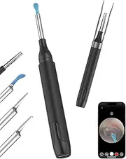 Ear Wax Removal Tweezer and Spoon 2-in-1, Visual Ear Cleaner Earwax Removal Kit 10MP Ultra HD Ear Wax Removal Tool Camera