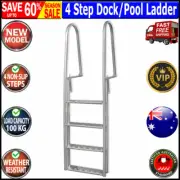 4-Step Dock/Pool Ladder Aluminium 167cm Durable & Weather-Resistant Jetty ladder
