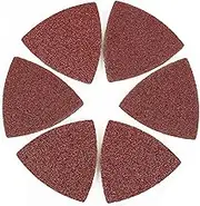 Coceca 100pcs Triangular Hook and Loop Multitool Sandpaper for Wood Sanding Fit 3-1 8 Inch Oscillating Multi Tool Sanding Pad