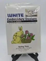 Springtime Easter Embroidery Designs Card - Deco Brother Baby Lock White