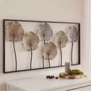 Large Metal Wall Art 100cm Dandelion Framed Hanging Home Decor Flower Sculpture