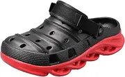 [ihinzry] Men's Garden Clogs Non-Slip Slides Shoes Water Beach Pool Sandals for Men Two Tones Outdoor Slippers with Adjustable Strap