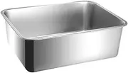 MYCENSE Stainless Steel Cat Litter Tray for Kittens with High Sides and Easy Cleaning, Height 10cm