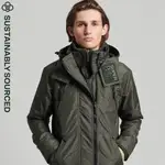 【SUPERDRY】男裝 外套 防風防潑水 經典三層拉鍊款 MOUNTAIN WINDCHEATER 深橄欖綠