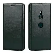 Genuine Leather Crazy Horse Texture Wallet Stand Phone Case Cover For Sony Xperia Xz3