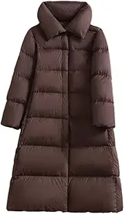 [Jegsnoe] Women Down Coat Padded Warm Thick Long Puffer Jacket Casual parka Ultra Light Overcoat