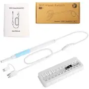 An102 Ear Cleansing Endoscope 3 In Visual Earpick Borescope Inspection Wax Remover Tool Light Sky Blue Ear Wax Removers