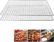 2PCS BBQ Grill Grate Grid Wire Mesh Rack Replacement Cooking Net Stainless Steel