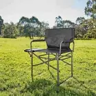 Director's Chair with Side Table - Black Camping Chair - Camping accessories