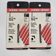 Black & Decker 16902, New 1/4" 6.35mm Glass/Tile Drill Bit (2 Pack) Brand New