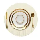 Placemats Set of 6 Vinyl Washable Place Mats for Dining Table Durable Plastic