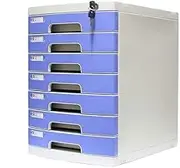 VUCICA File Cabinets,7-Layer Office Desktop Drawer Cupboard Data Storage Box, Suitable for A4 Size Paper Storage,Blue (Color : A1)