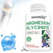 Magnesium Glycinate - 30/60/120 Capsules For Sleep, Stress Relief Support Bone