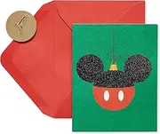 Papyrus Disney Christmas Cards Boxed with Envelopes, Happiest and Merriest, Mickey Mouse Ornament (20-Count)