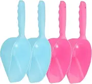 ERINGOGO 4pcs Portable Plastic Sand Shovels for Beach Play Lightweight Garden Shovels for Digging and Planting Bright Color Outdoor Tools for Teens Random Color