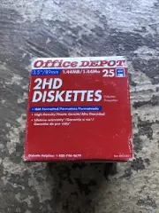 Sealed 3.5" DS HD 1.44 Mb Formatted IBM Diskettes Pack of 25 with Labels