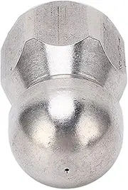 5000PSI High Pressure Washer Nozzle Stainless Steel Jetter Nozzle for Cleaning Sewer Sink Toilet (Ball Head Front 1 Rear 3 Holes G3/8in)