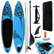 NNEVL Inflatable Stand Up Paddleboard Set 305x76x15 cm Blue