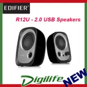 Edifier R12U USB Powered 3.5mm AUX Multimedia Speakers - Black