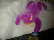 GOFFA purple yellow PLUSH LOVEY 15" frog nwt