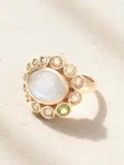 [Pascale Monvoisin] Pascale Monvoisin - Jasmine 9-karat Gold Multi-stone Ring - White - 7 7 White