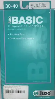 JUZO Bundle 4202AD 30-40 Basic Ribbed Closed Toe Knee Compression Socks 3pair V