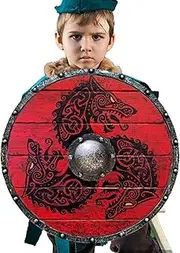 Wolf Shield - Cosplay Battle | Battle Shield Cosplay Supplies for Boys Men, Handcrafted Battle Ready Shield