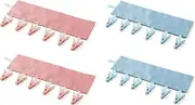 4pcs Portable Fabric Hangers, Foldable Multi Functional Plastic Organizer Hanger Clips 24 pcs Drying Rack Clip Sock Hanger Clips for Clothes Underwear Socks Travel Hospitalization Saving Space