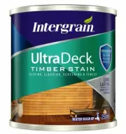 Intergrain UltraDeck TIMBER STAIN Exterior Water Based CHARCOAL 250ml 1L or 4L